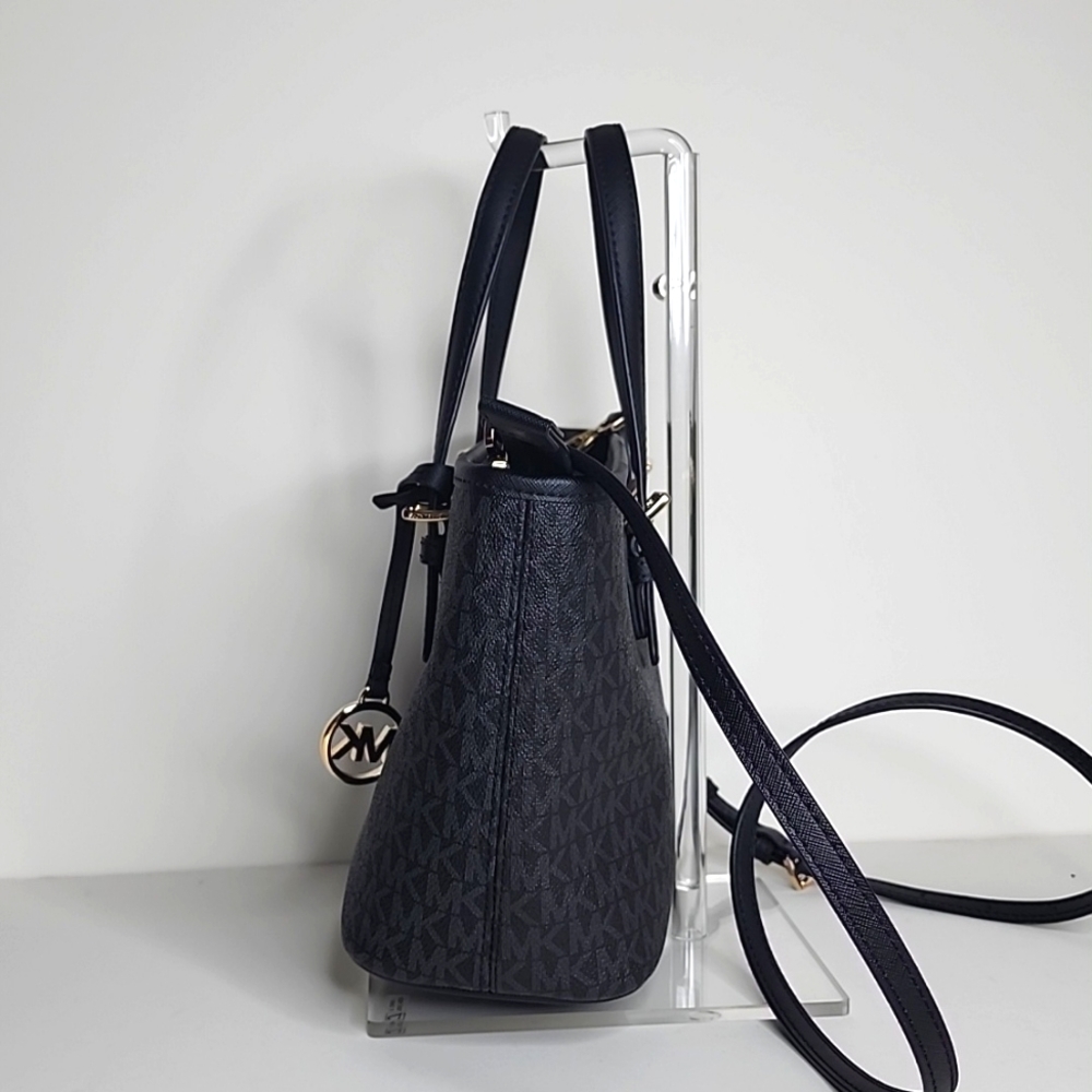 Michael Kors Jet Set Travel Extra-Small Logo Top-Zip Tote Bag - Picture 2 of 15